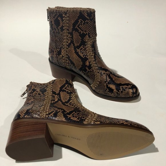 Chelsea & Violet Womens CV Lucy Ankle Zip Boot 6.5 - Picture 2 of 10